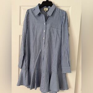 Tuckernuck Blue Stripe Callahan Shirt Dress